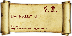 Iby Medárd névjegykártya